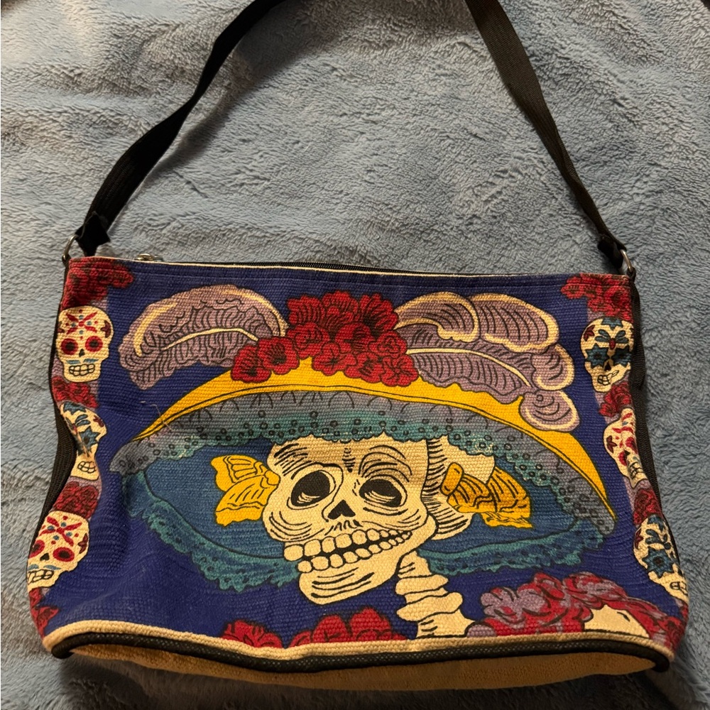 Colorful Skull Print Women's Bag